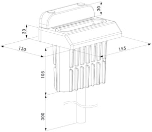Bodenanschlag für internen Bolzen-Stangenriegel CGS