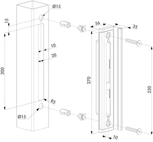 Gâche hybride pour serrure à encastrer