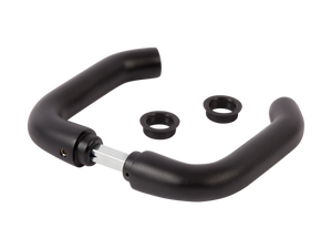 Drückerpaar aus schwarz eloxiertem Aluminium 3006B