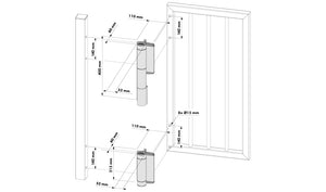 Ferme-porte hydraulique et 180° Charnière dans un MAMMOTH-HD
