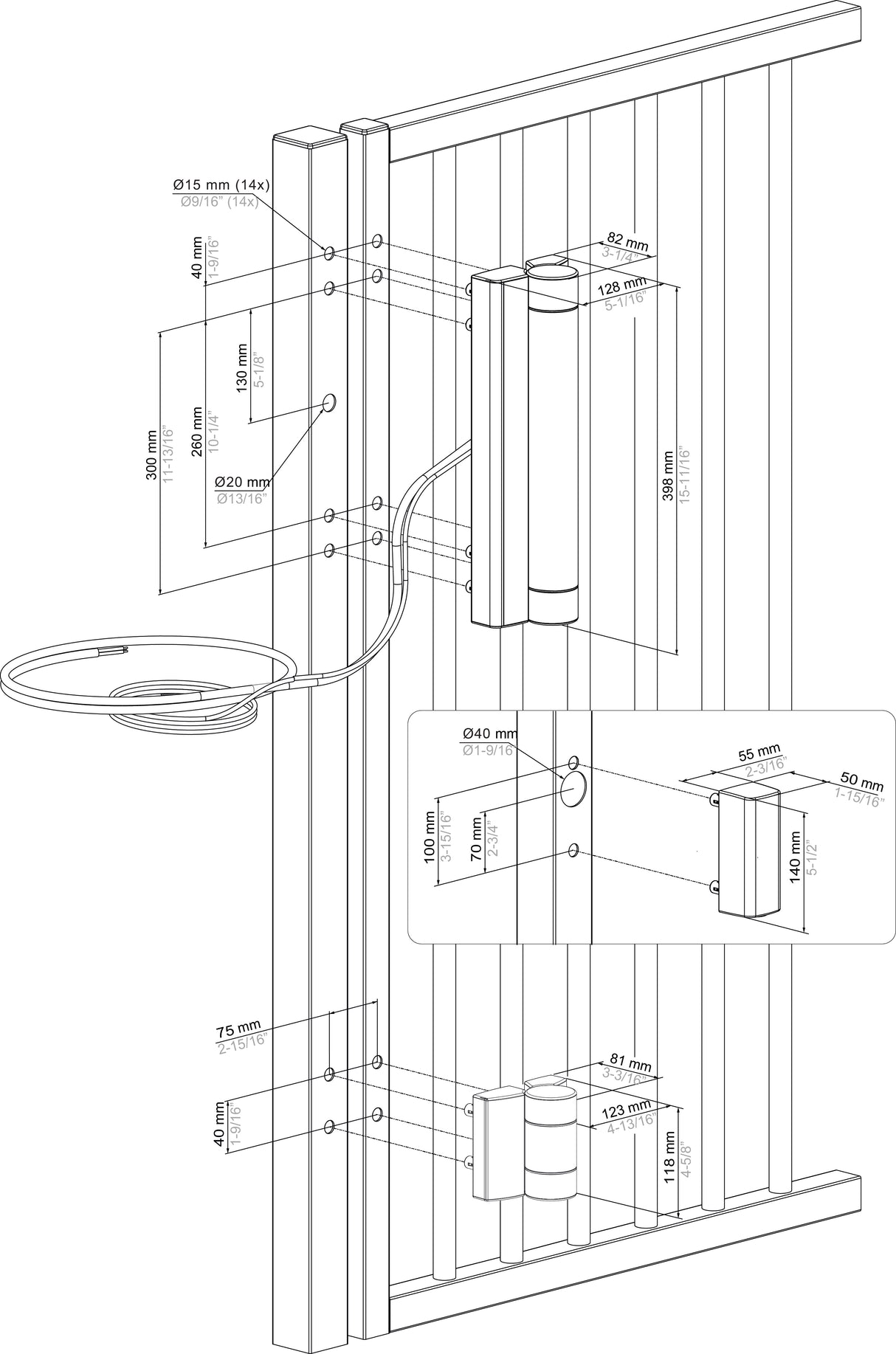 Charnière motorisé & ferme-porte dans un MAGNUS