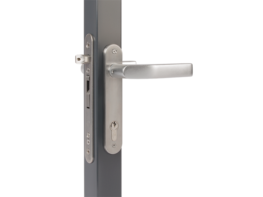 Serrure à encastrer Fiftylock avec entraxe de 30 mm pour profilés de 50 mm