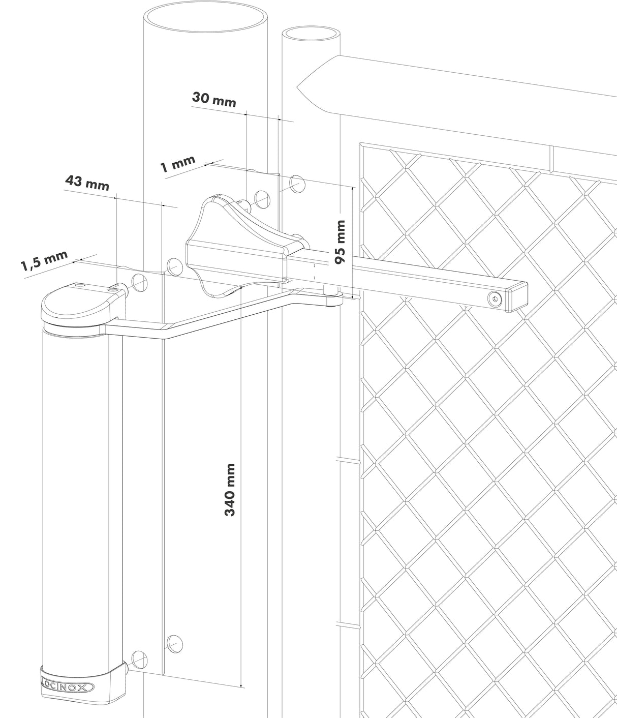 Plaque d'adaptation pour le ferme-porte Lion