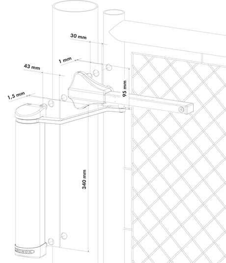 Plaque d'adaptation pour le ferme-porte Lion