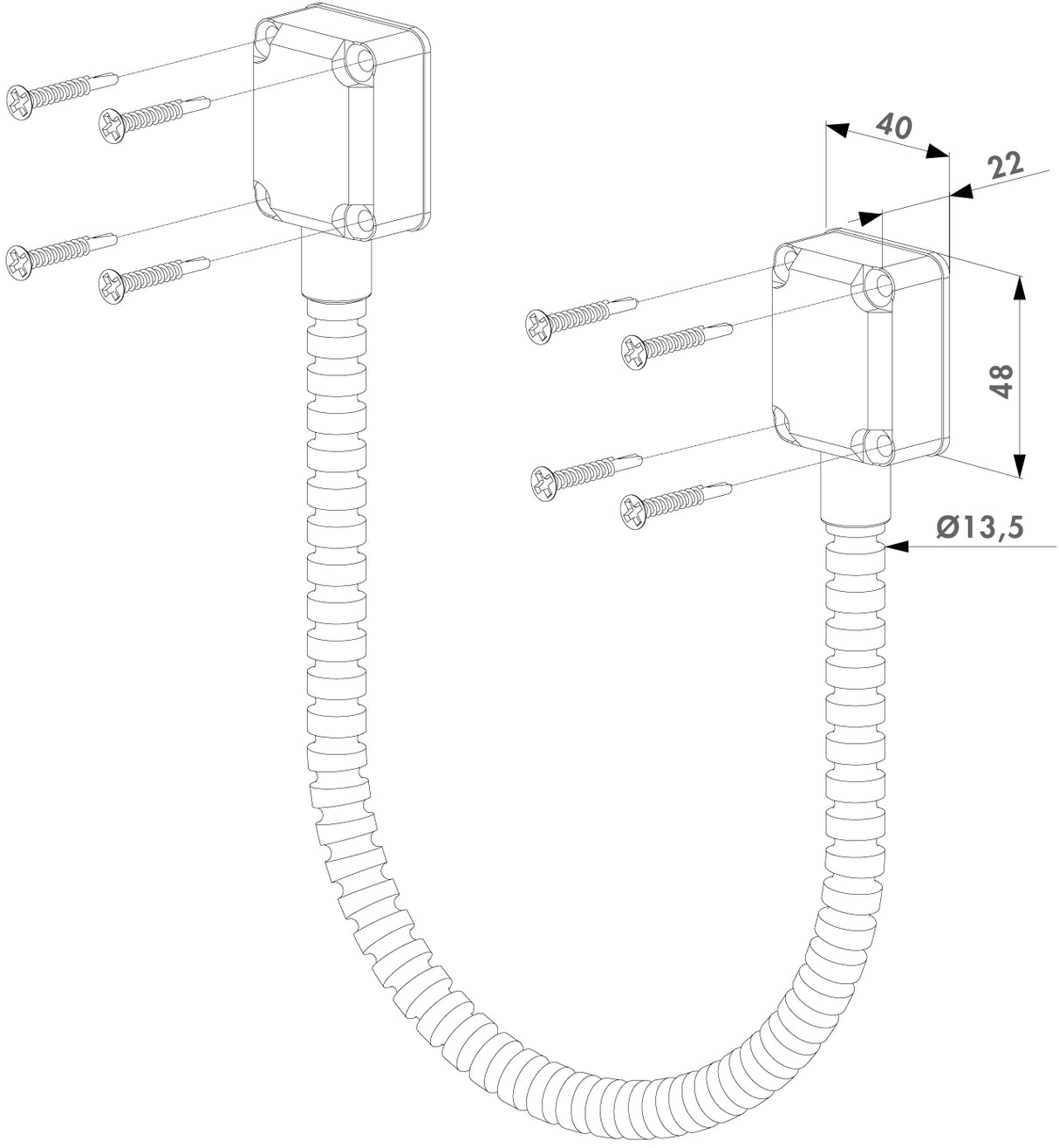 Gaine de passage de câbles DVK