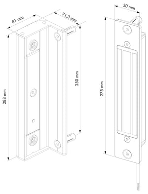 Serrure magnétique encastrable pour portails battants B-MAG