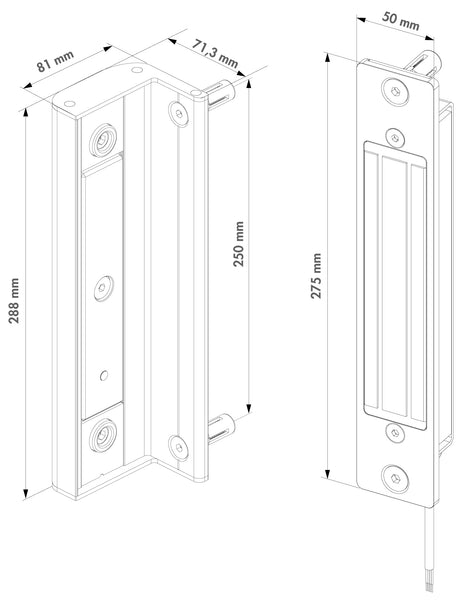 Serrure magnétique encastrable pour portails battants B-MAG