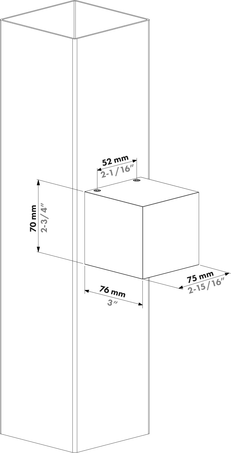 Éclairage murale cubique au design architectural Helios Cube