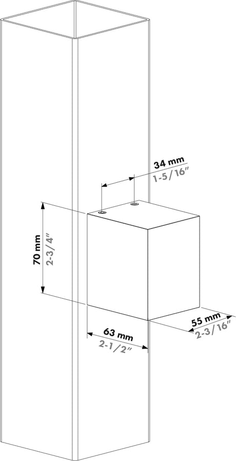 Éclairage murale cubique au design architectural Helios Cube