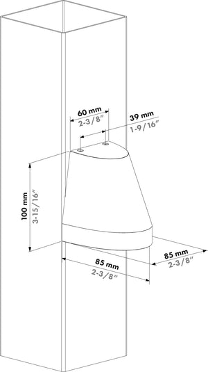 Éclairage murale architecturale en forme de cône Helios Cone