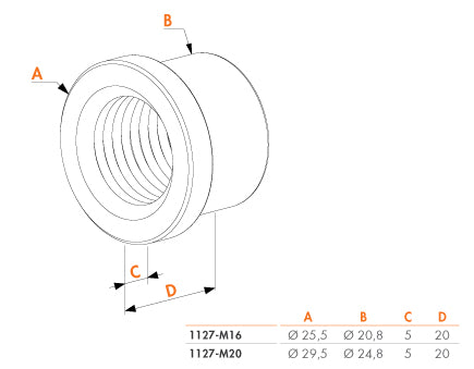 Douille à souder non réglable 1127