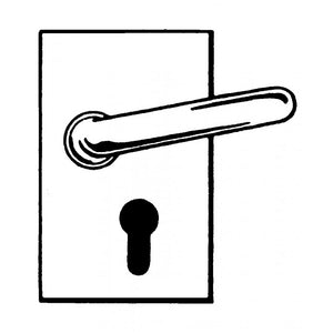 Drückerschloss für Sicherheitszylinder Ø 17 mm