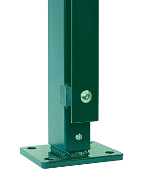 Doppelstab Pfosten FL mit Flachleiste auf Fussplatte