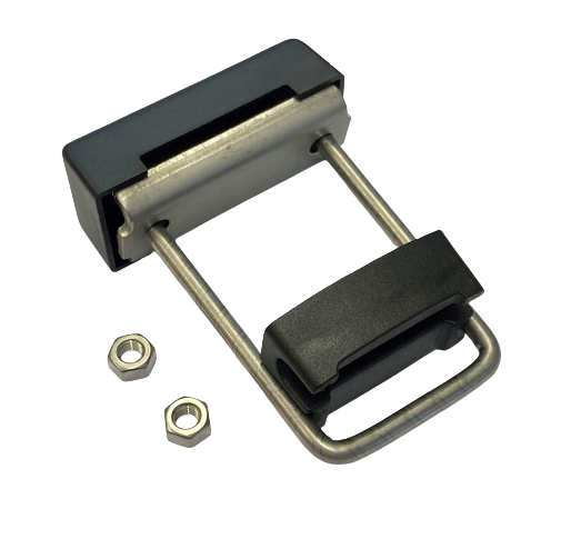 Kit de brides en U pour montage incliné de grilles double fils