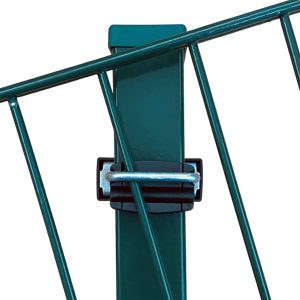 Kit de brides en U pour montage incliné de grilles double fils