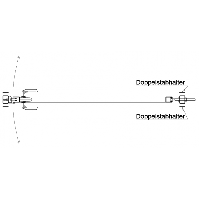 Doppelstab Türe einflüglig, anthrazit RAL 7016
