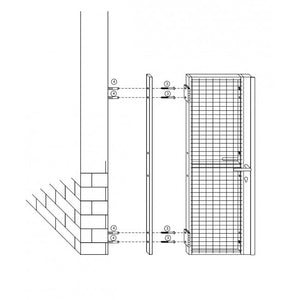 Cloison en treillis soudé Charnières et fixations murales