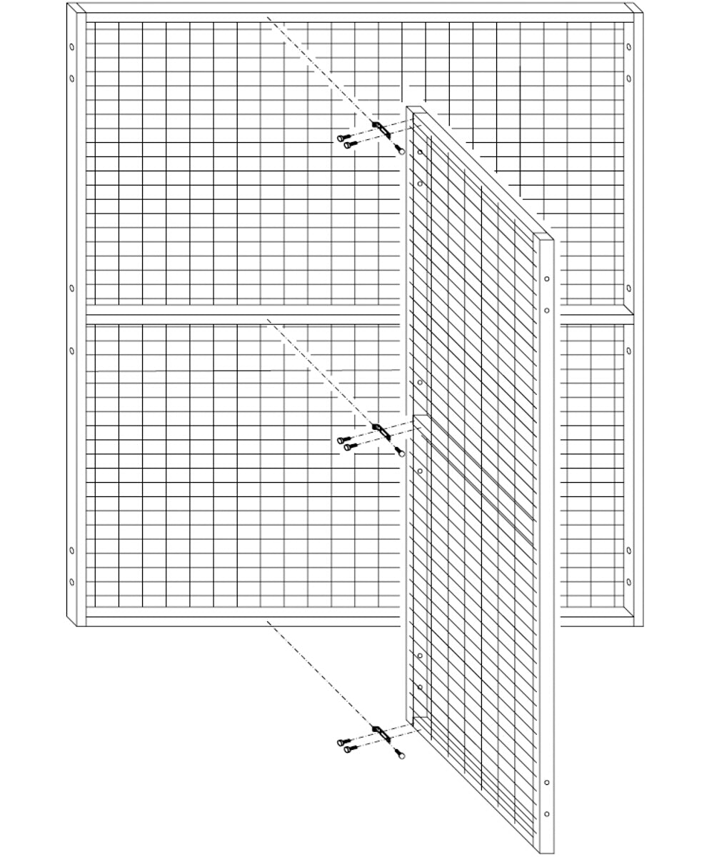 Cloison en treillis soudé Elément en "T"