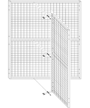 Cloison en treillis soudé Elément en "T"